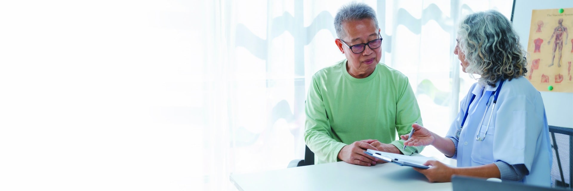 physician talking with patient